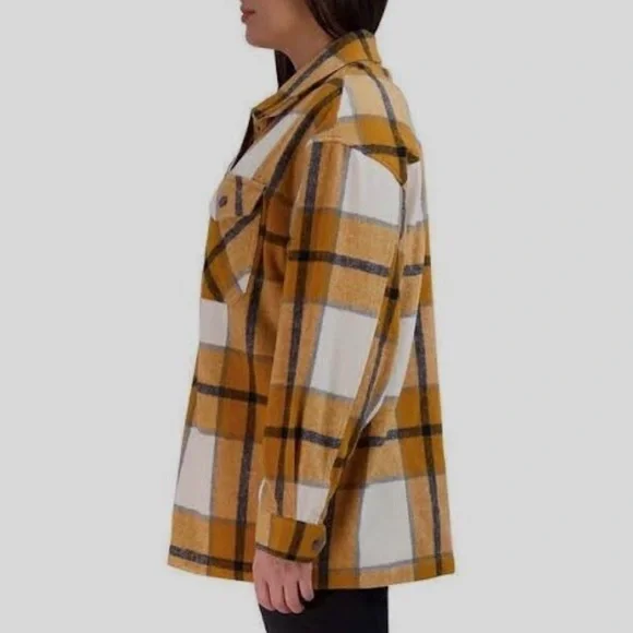 The HFX Women's Plaid Flannel Shirt Jackets in Size L - Picture 2 of 11